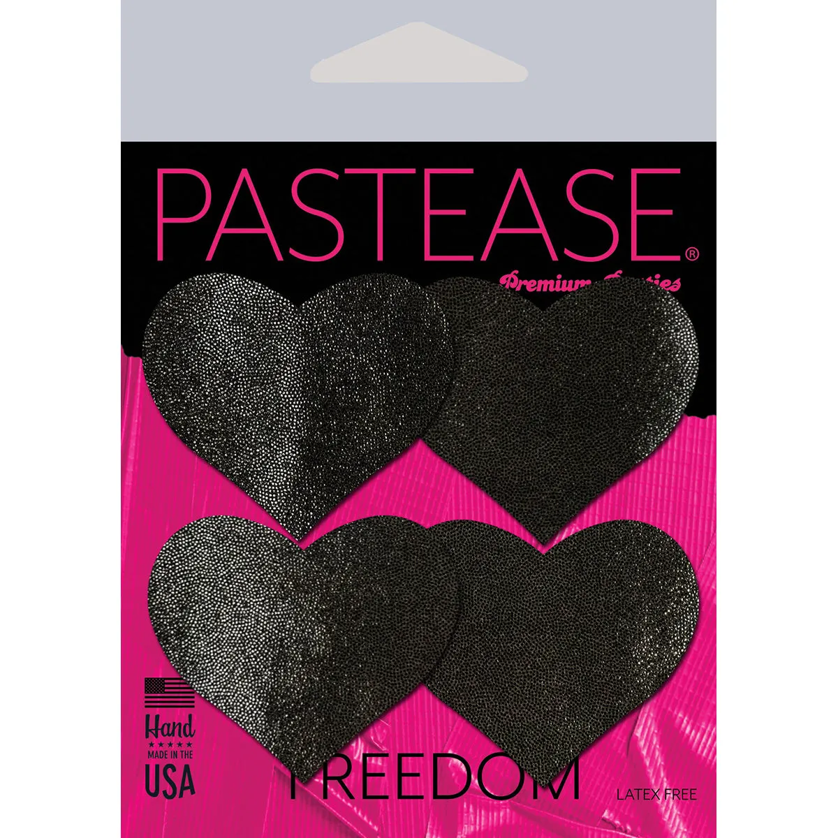 Pastease Petites Liquid Hearts Pasties Black 2-Pack