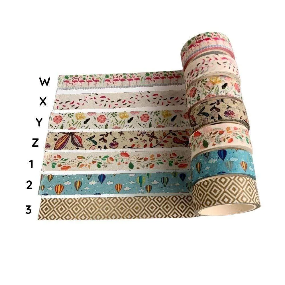 Patterned Biodegradable Washi Tape 15mm x 5m