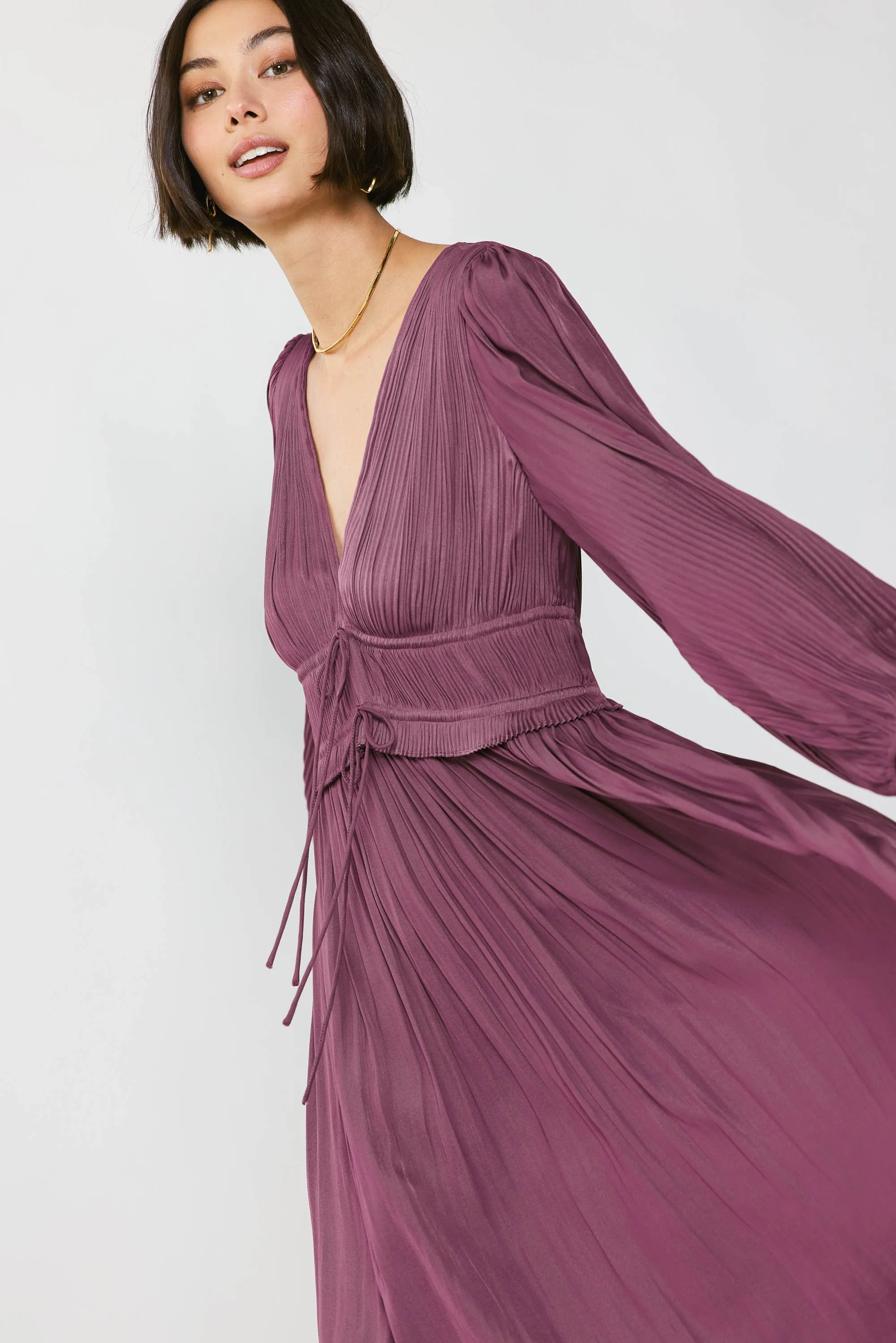 Petite - Sidonie Pleated Maxi Dress