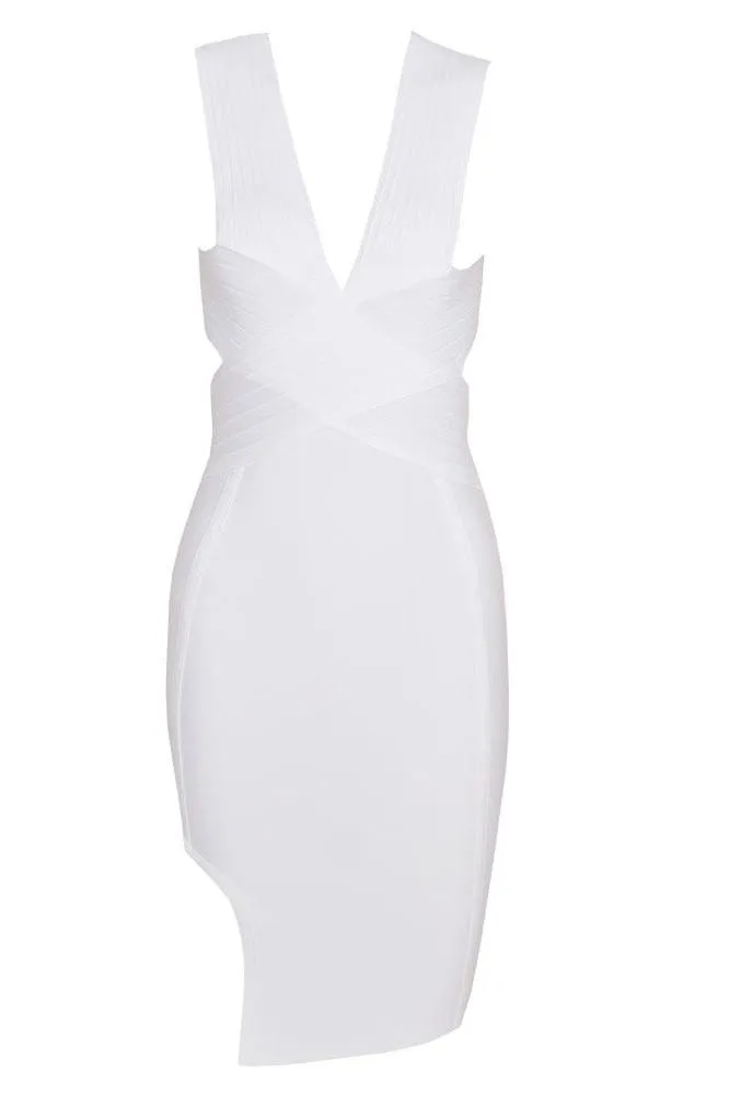 Pia Bandage Dress - Pearl White