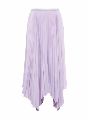 Pleated georgette midi skirt