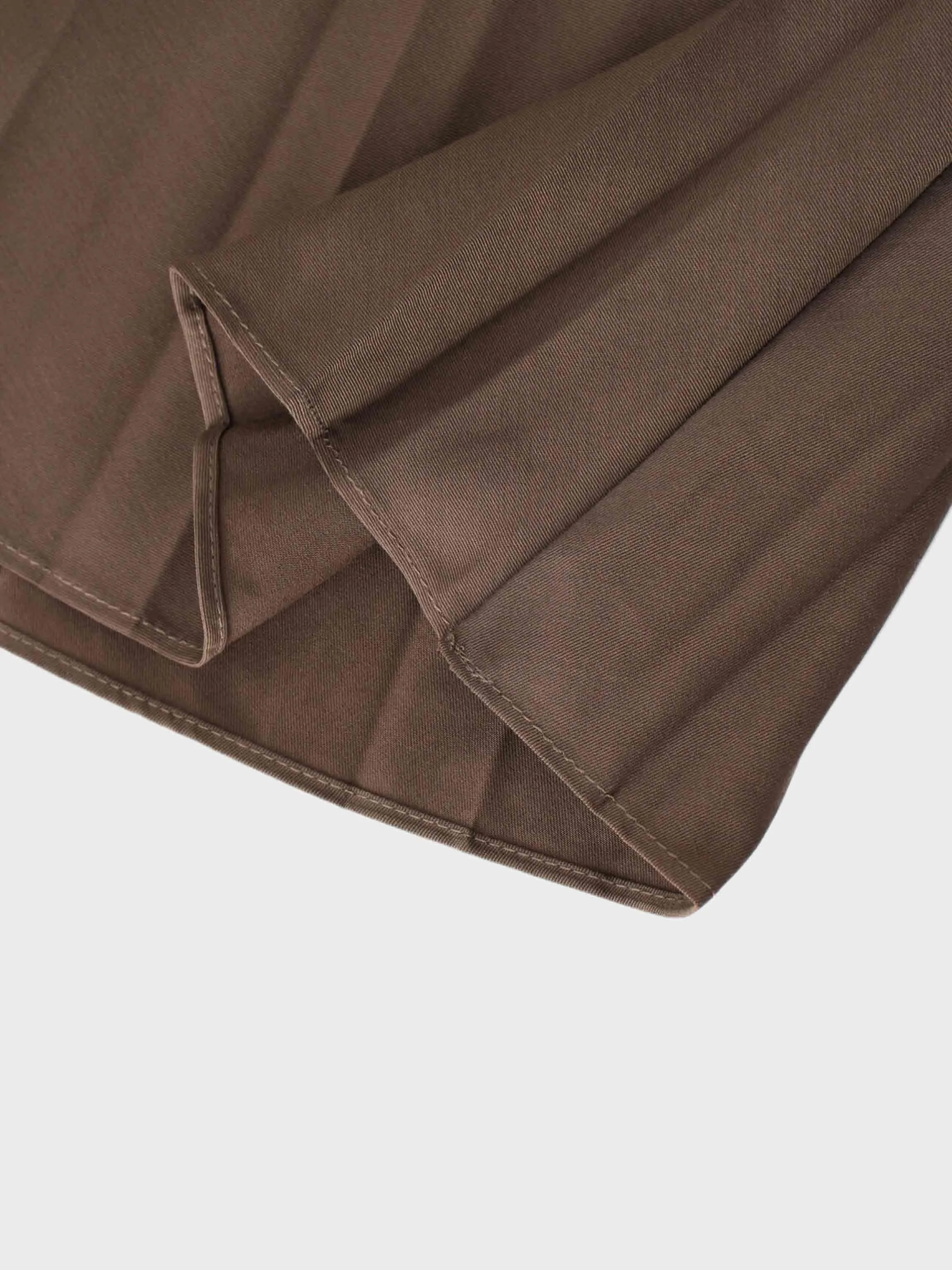 Pleated Skirt 35"-Brown