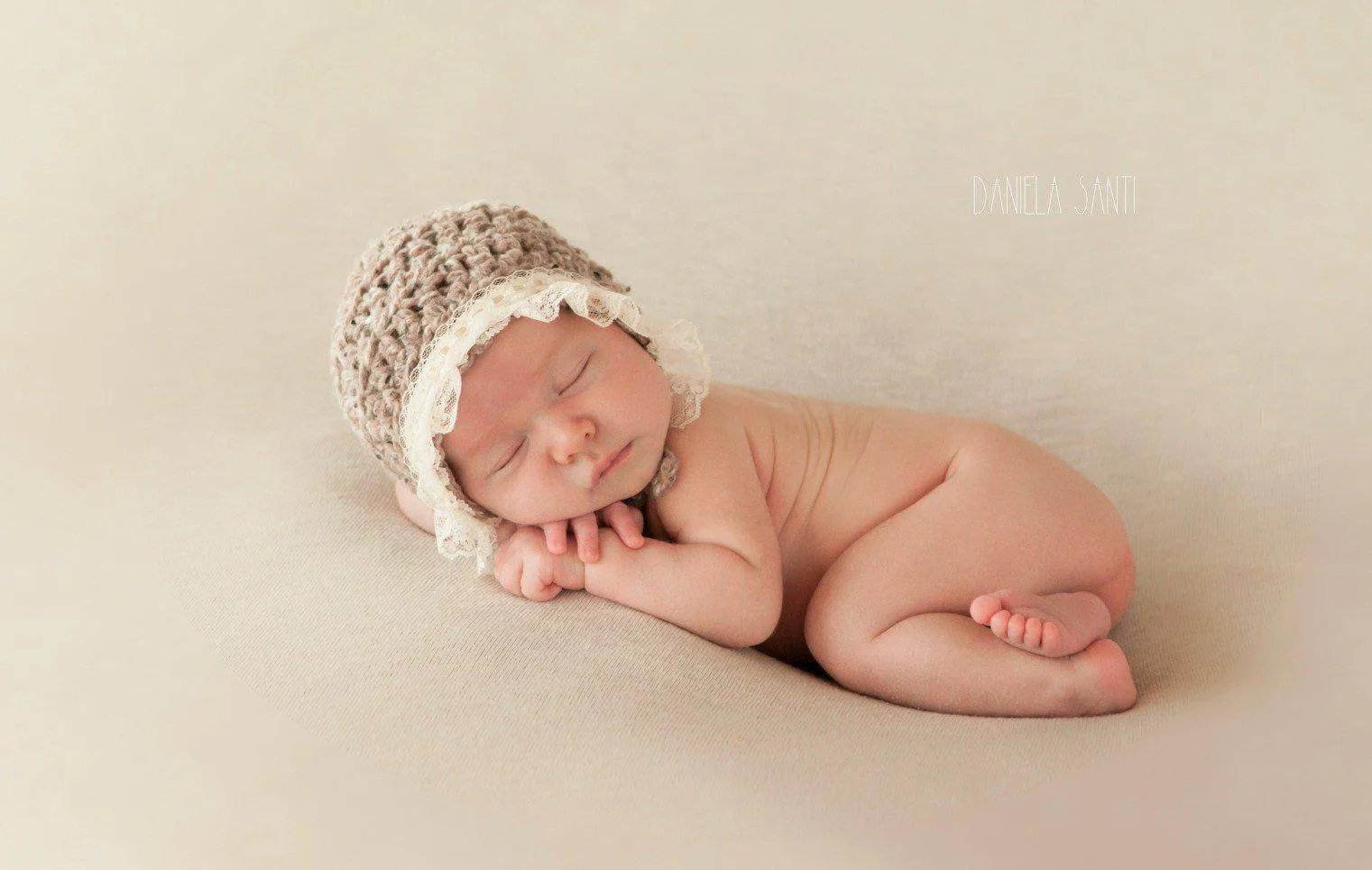 Prairie Newborn Lace Bonnet Hat