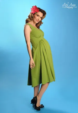 Preggers Scrumptious Dress Olive Green (L ONLY)