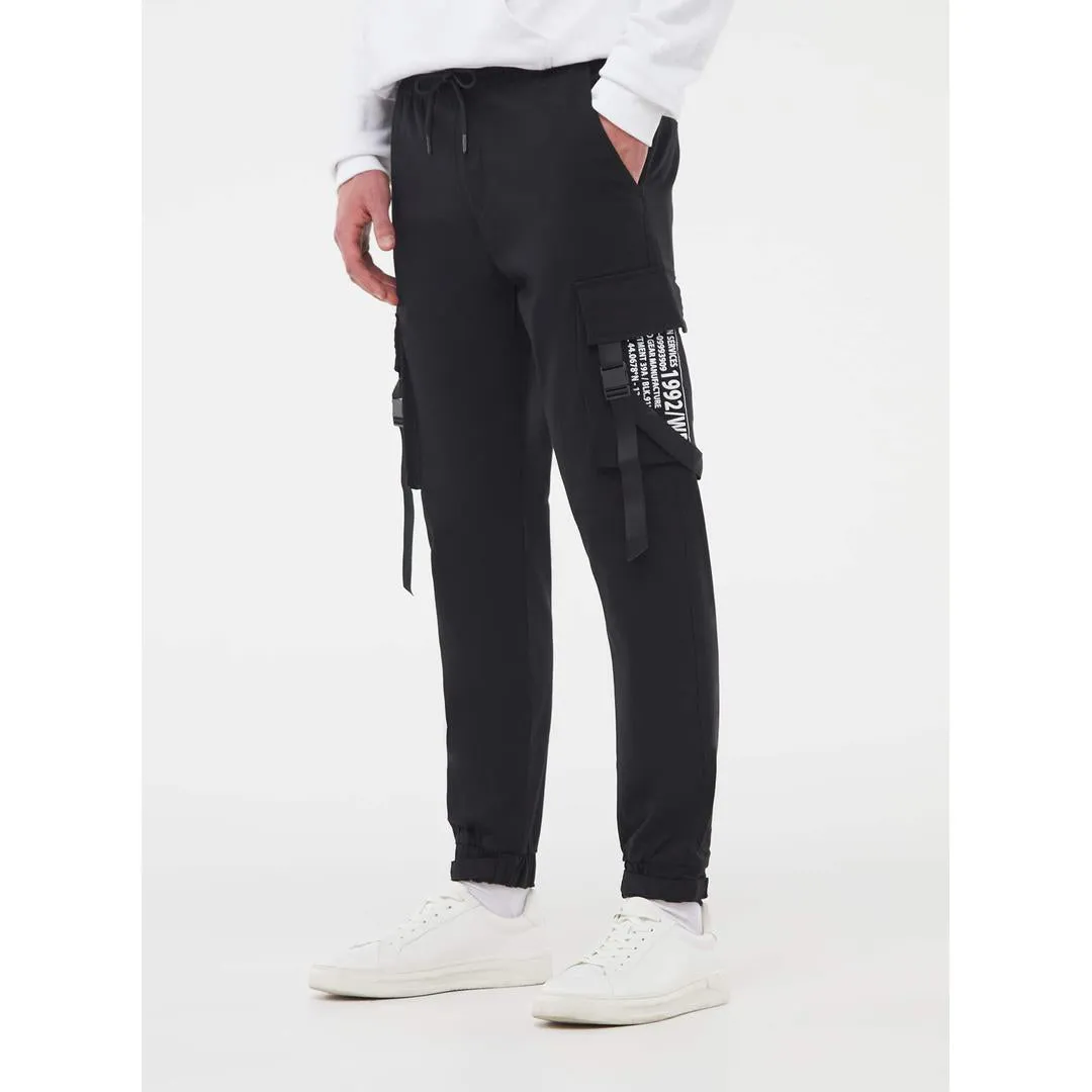 Printed Cargo Trousers