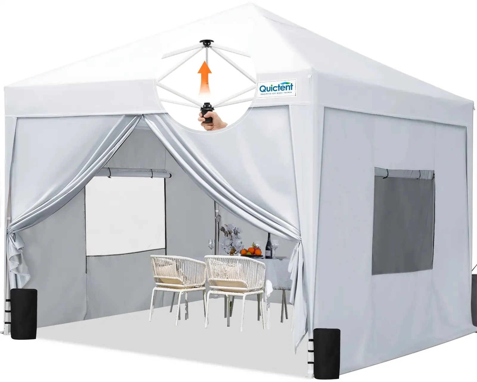 Privacy 8' x 8' Pop Up Canopy with Sides