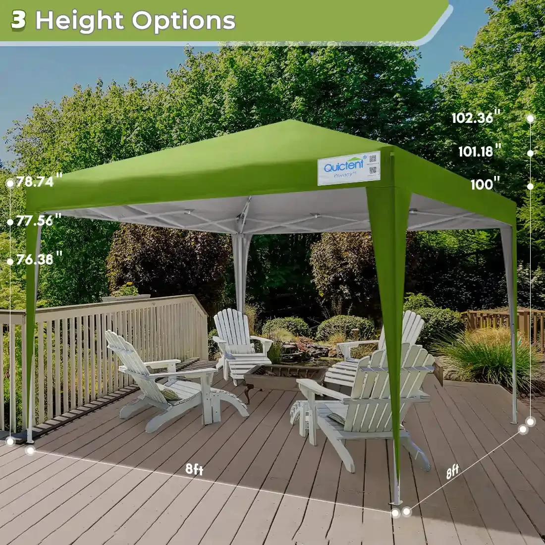 Privacy 8' x 8' Pop Up Canopy with Sides