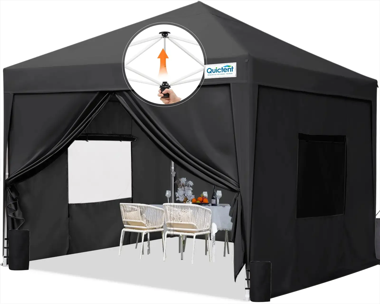 Privacy 8' x 8' Pop Up Canopy with Sides