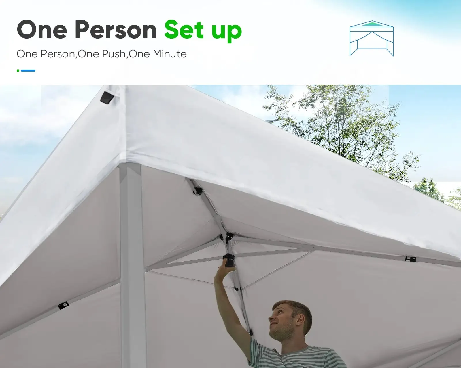 Privacy 8' x 8' Pop Up Canopy with Sides