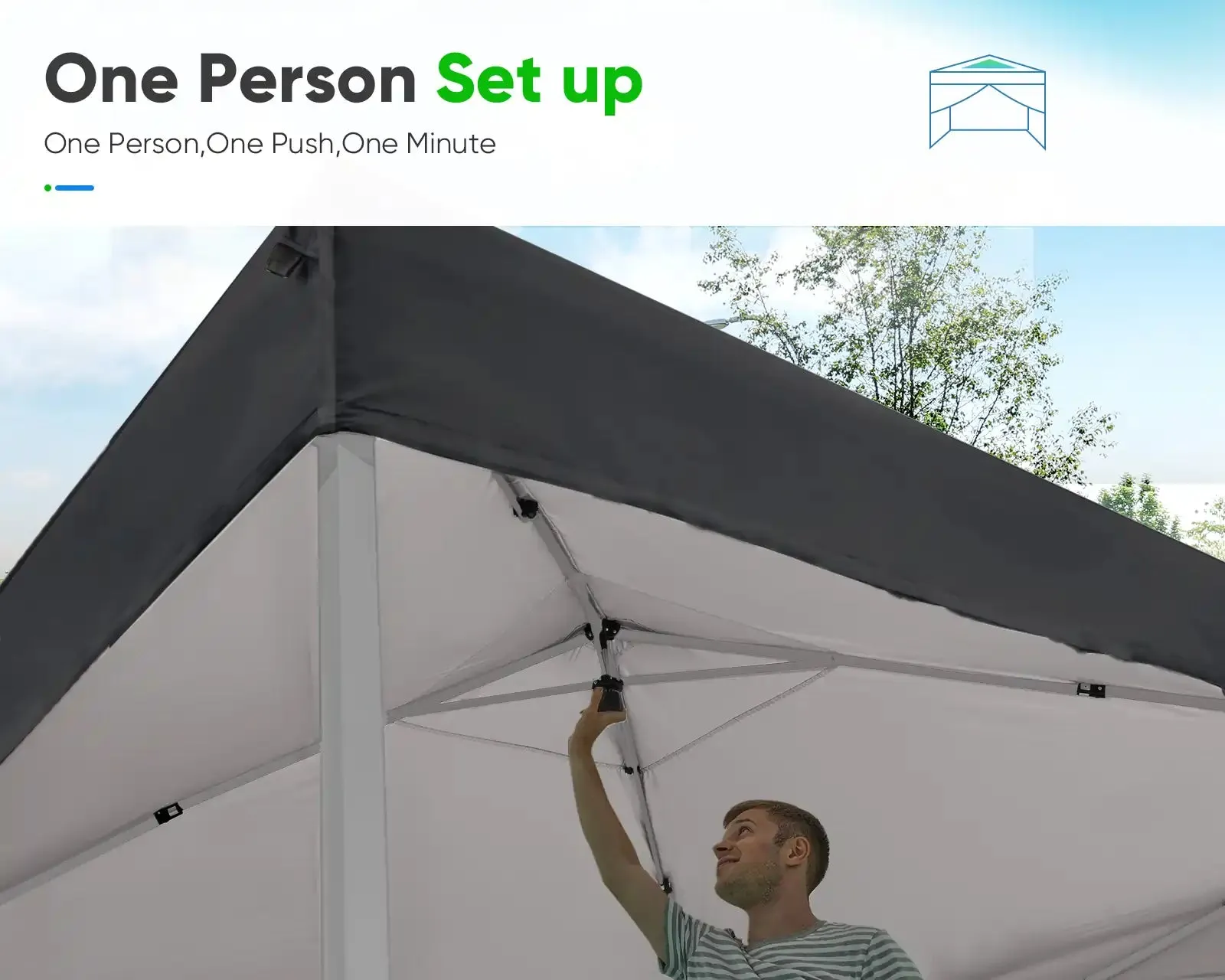 Privacy 8' x 8' Pop Up Canopy with Sides