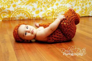 Pumpkin Baby Hat And Cocoon Set