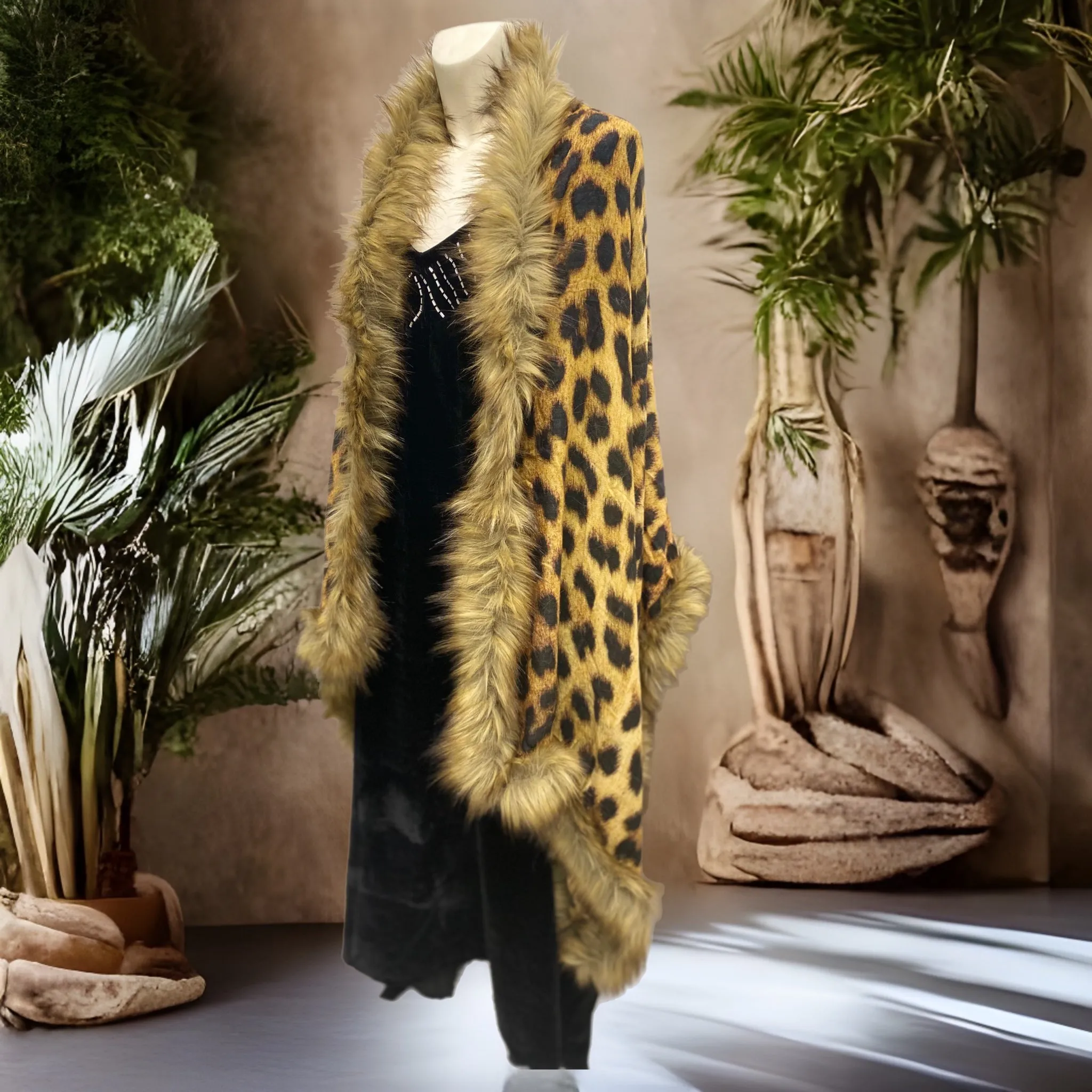 Pure Cashmere Julian Faux Fur Wrap Shawl