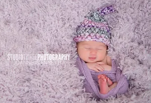 Purple Pink Newborn Gnome Hat