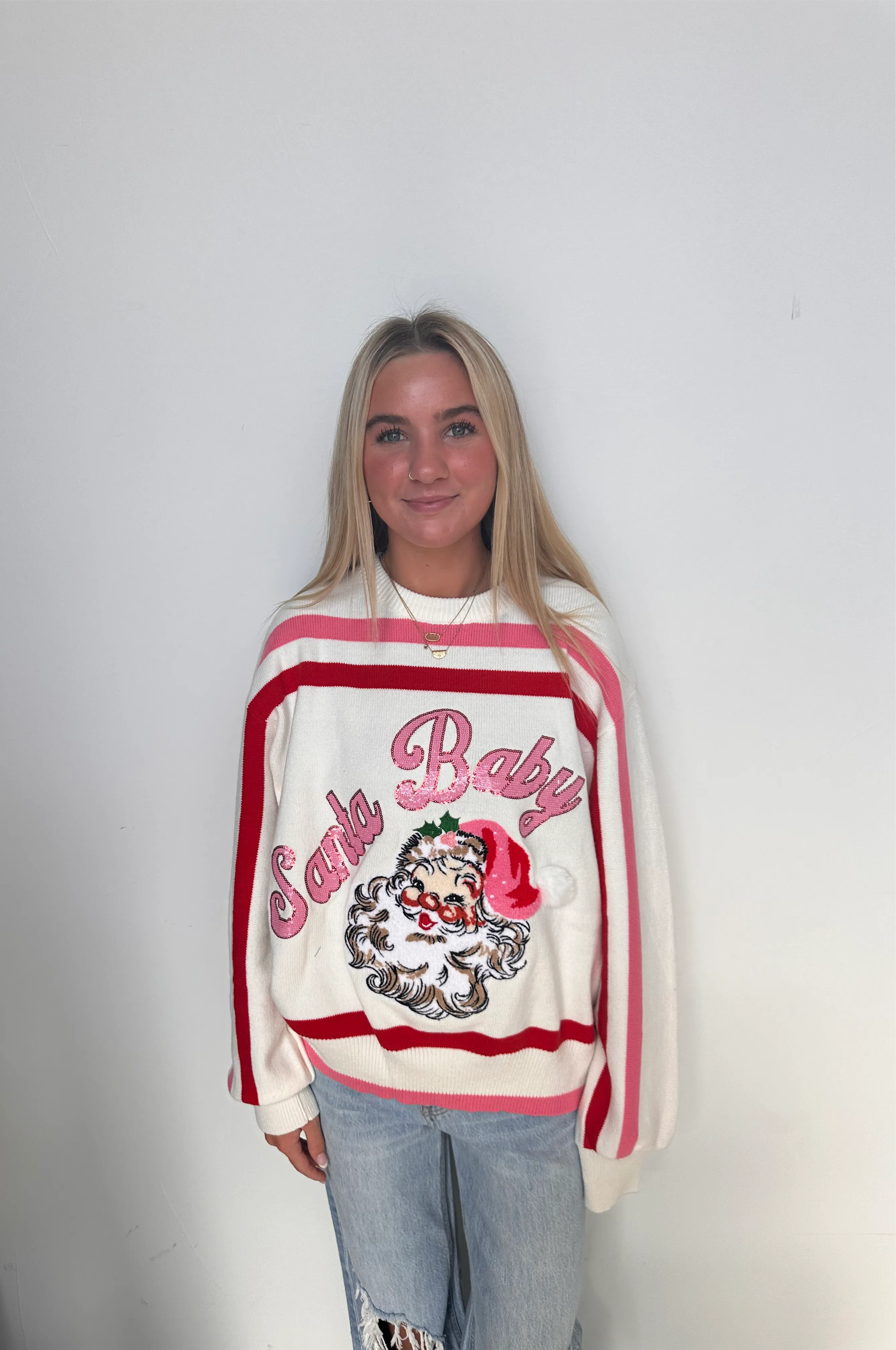 Queen of Sparkles Santa Baby Sweater