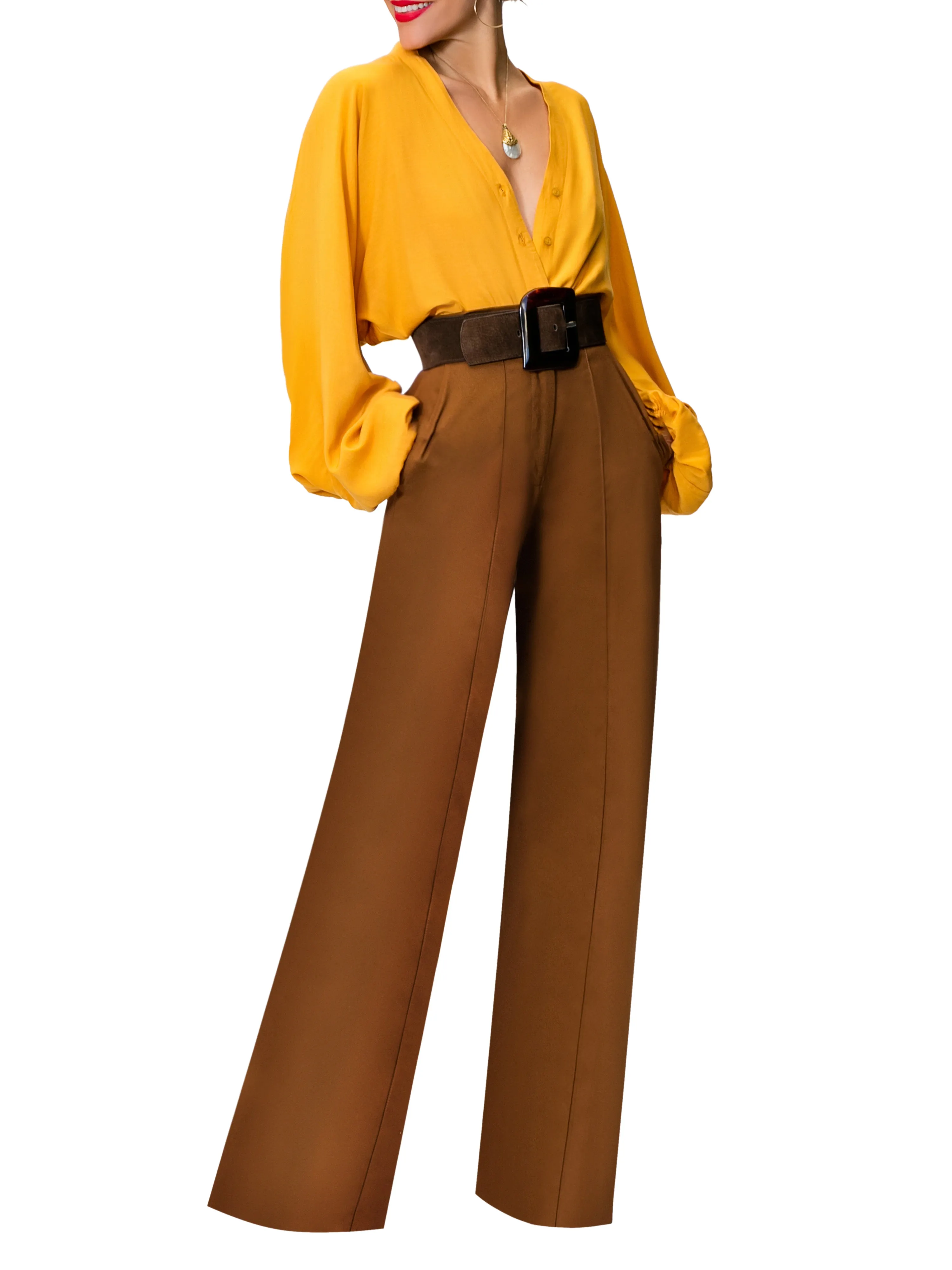 "Nessa" Coco High Waist Pants