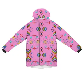 Rainbow Chief Rainbow Blush Unisex Sherpa Lined Hooded Coat