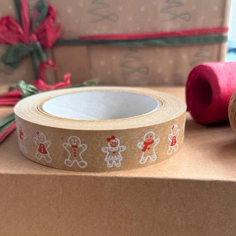 Red & White Festive Paper Tape 24mm x 50m