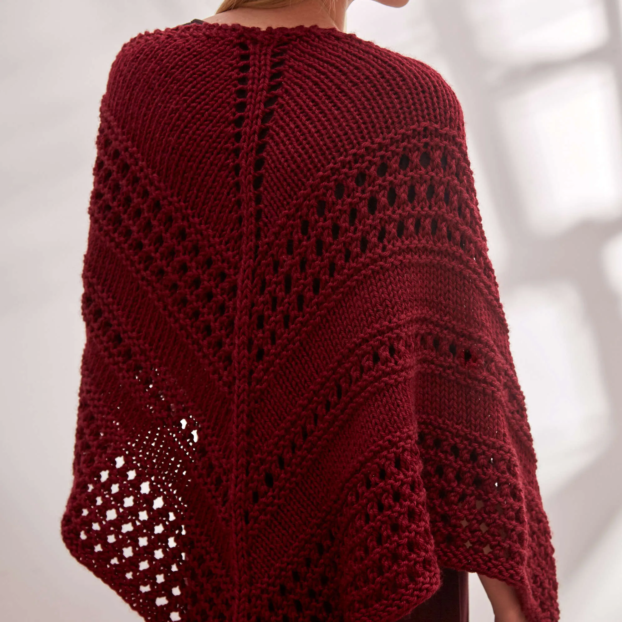 Red Heart Knit Totally Styled Shawl