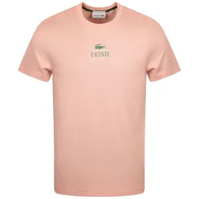 Regular Fit Cotton Jersey Branded T-Shirt Waterlily Pink - SS24