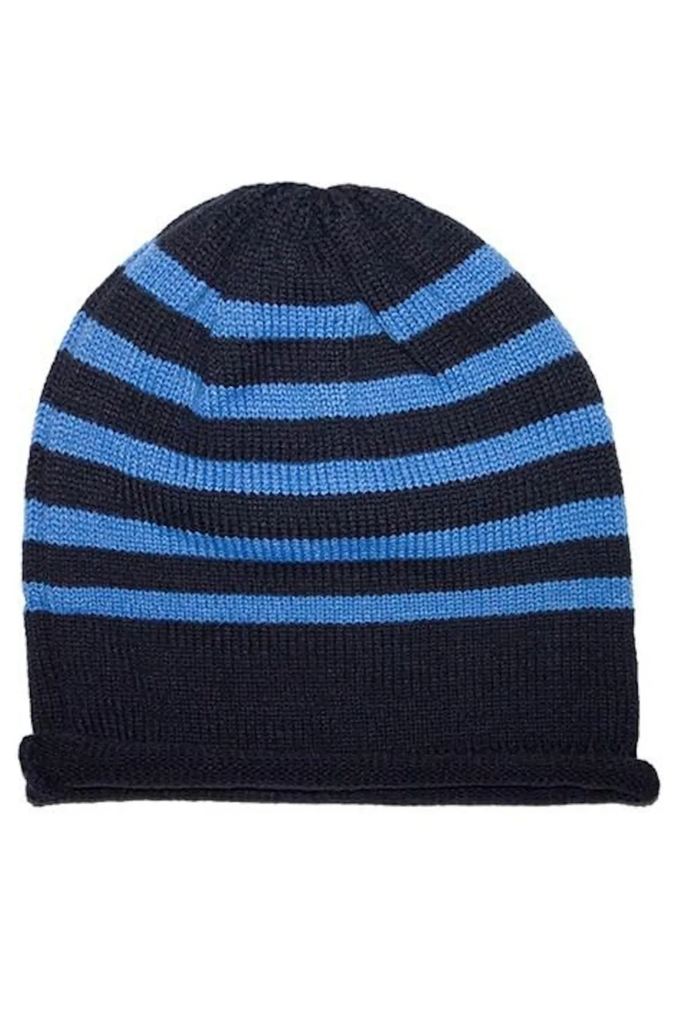 Rigon Petite Striped Beanie - Navy/Blue