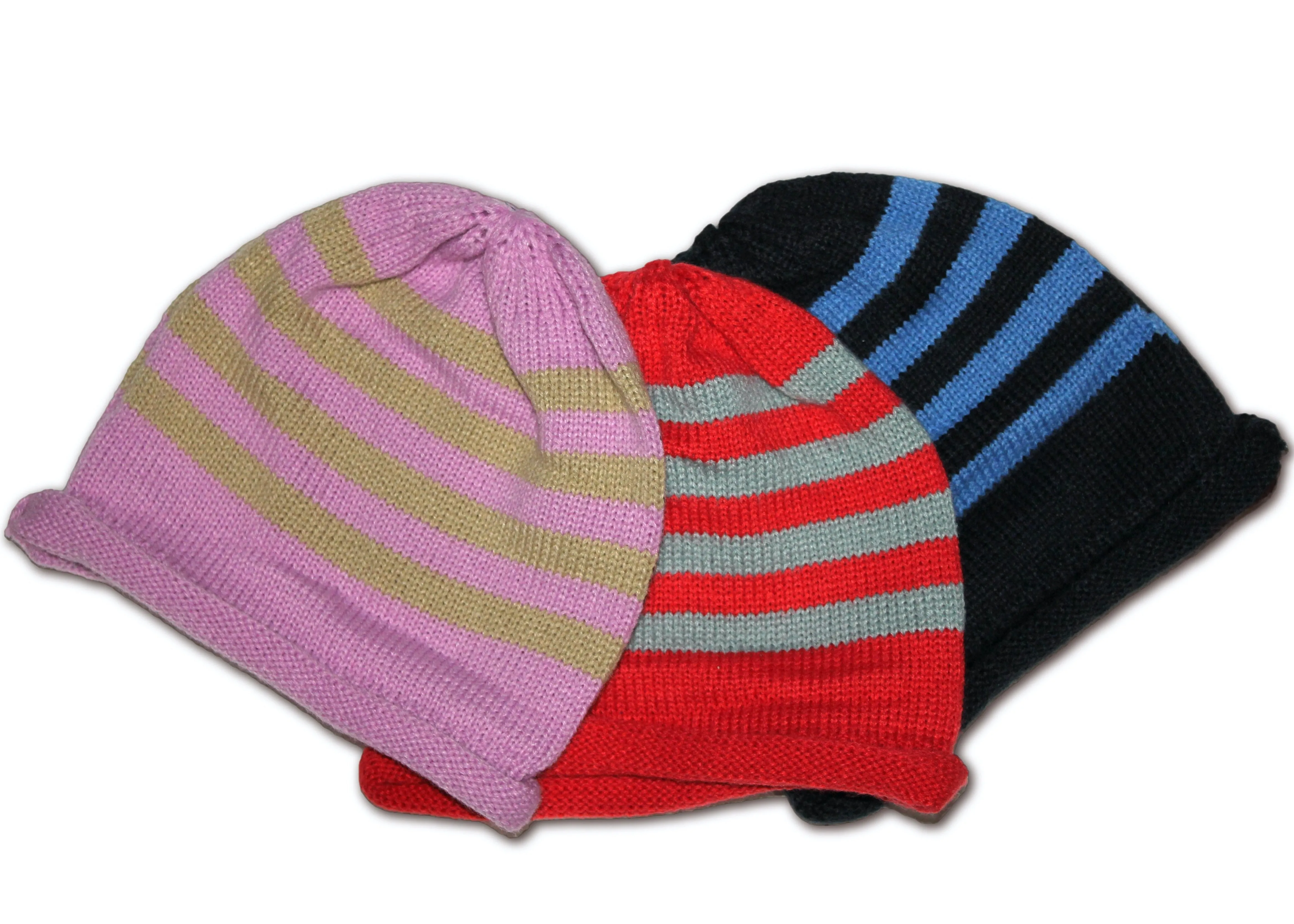 Rigon Petite Striped Beanie - Navy/Blue