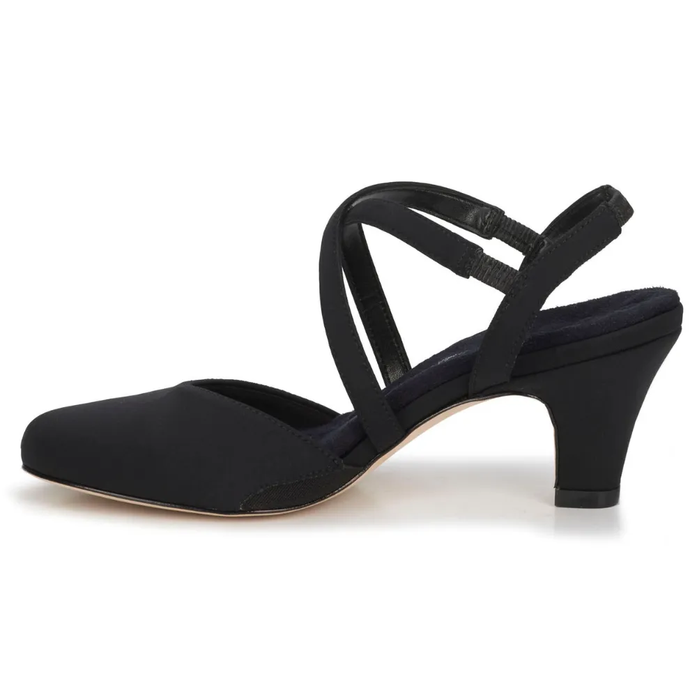 Ros Hommerson Caliente Black Microtouch Heel (Women's)