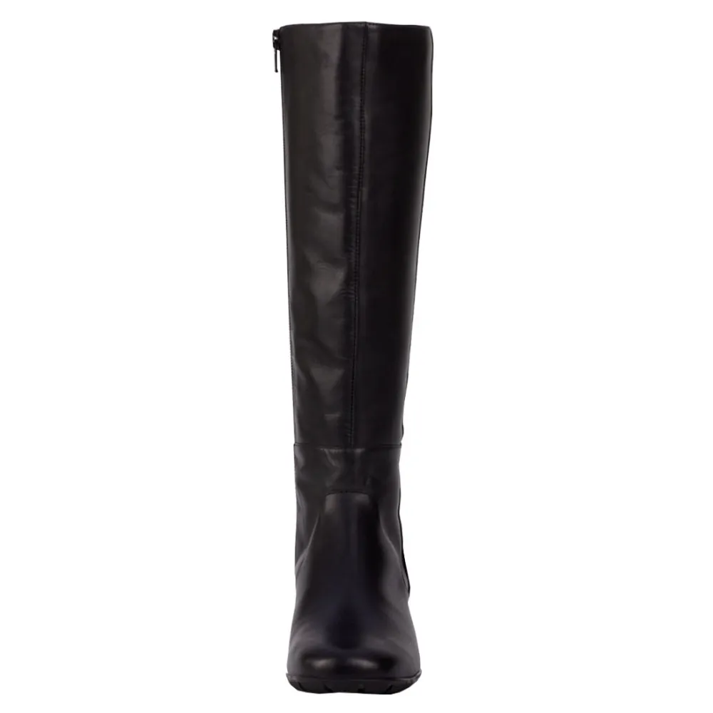 Ros Hommerson Mix Black Leather/Stretch Suede Fabric Boot (Women's)