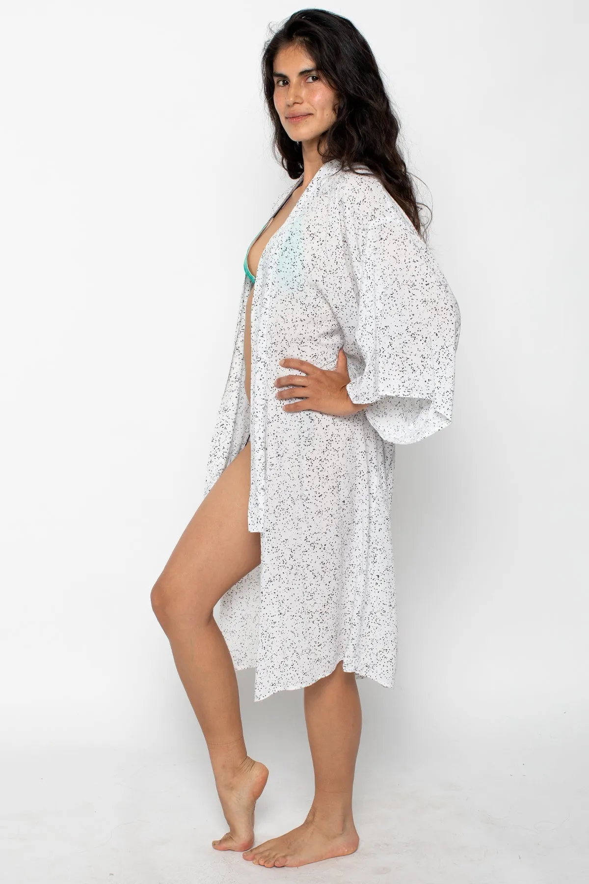 RPR01 - Printed Rayon Kimono Robe