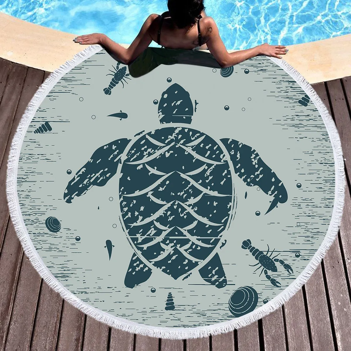 Sea Turtle Treasure Towel   Backpack