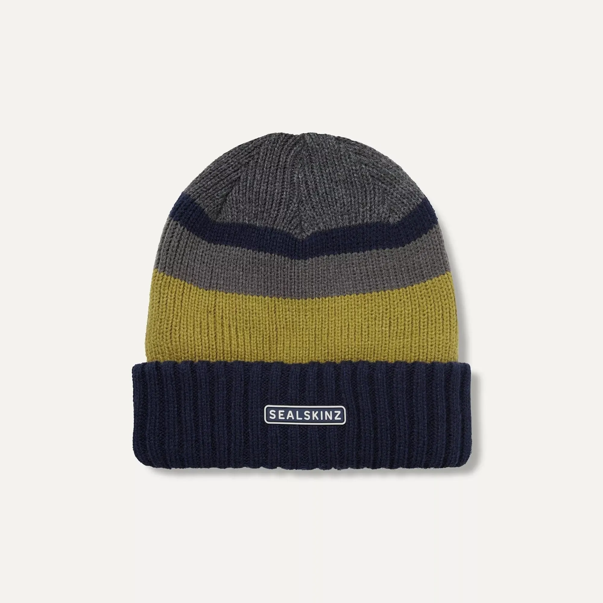 Sealskinz Cromer Waterproof Cold Weather Roll Cuff Striped Beanie