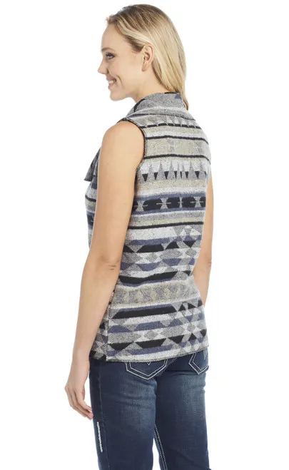 Sidran Women's Navajo Open Front Blanket Wrap Vest