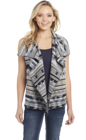 Sidran Women's Navajo Open Front Blanket Wrap Vest