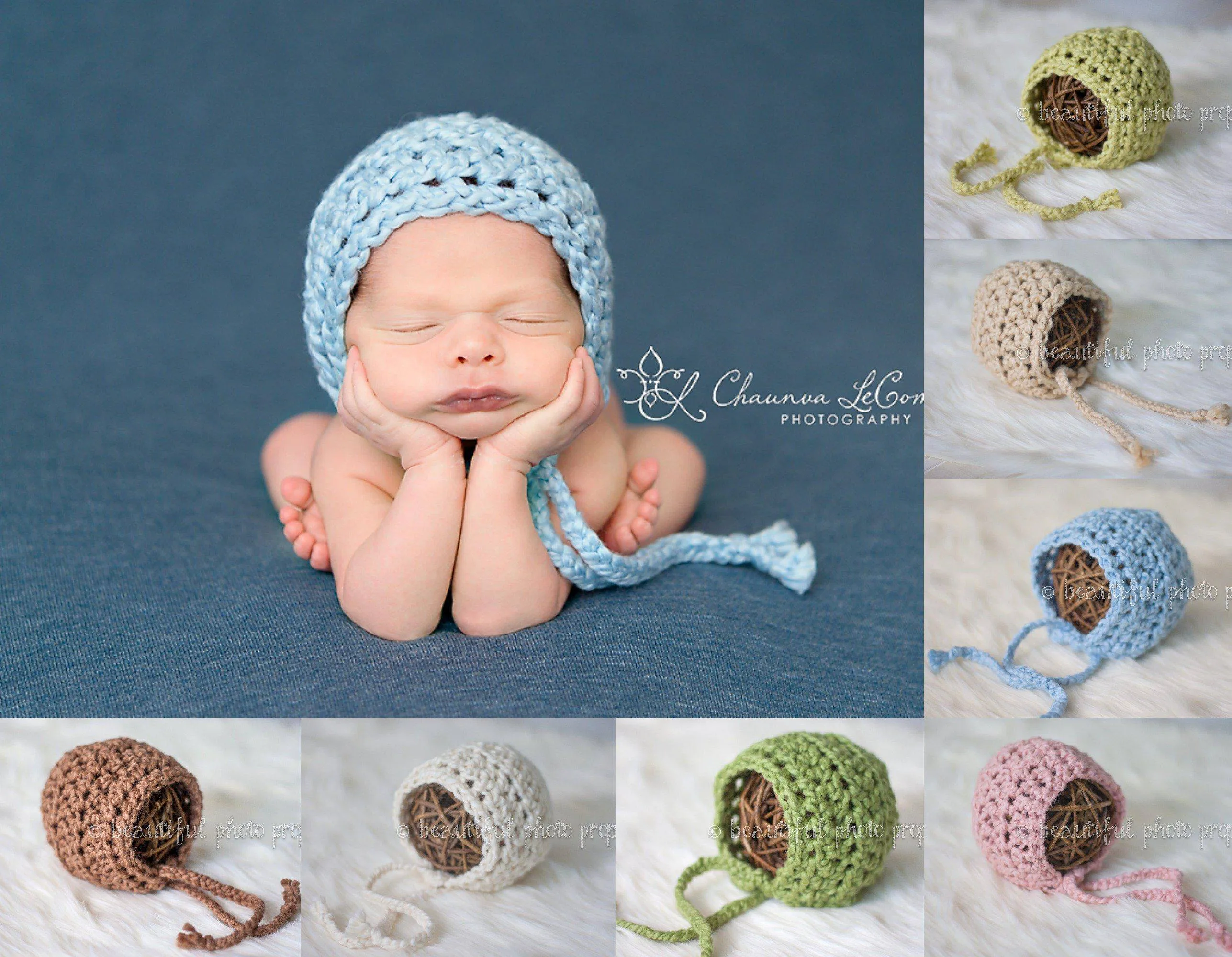 Simply Cotton Baby Bonnet in Almond