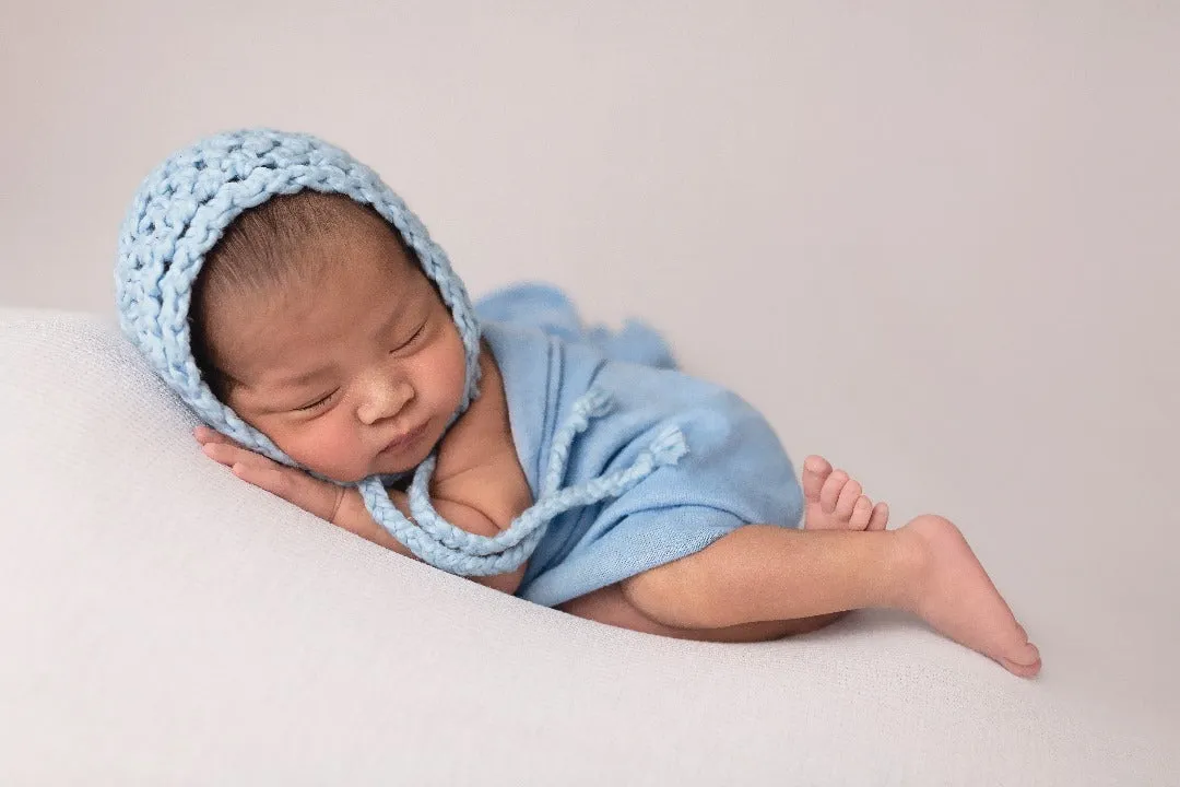 Simply Cotton Baby Bonnet in Blueberry