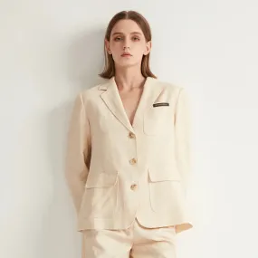 Single Breasted Linen Formal Blazer