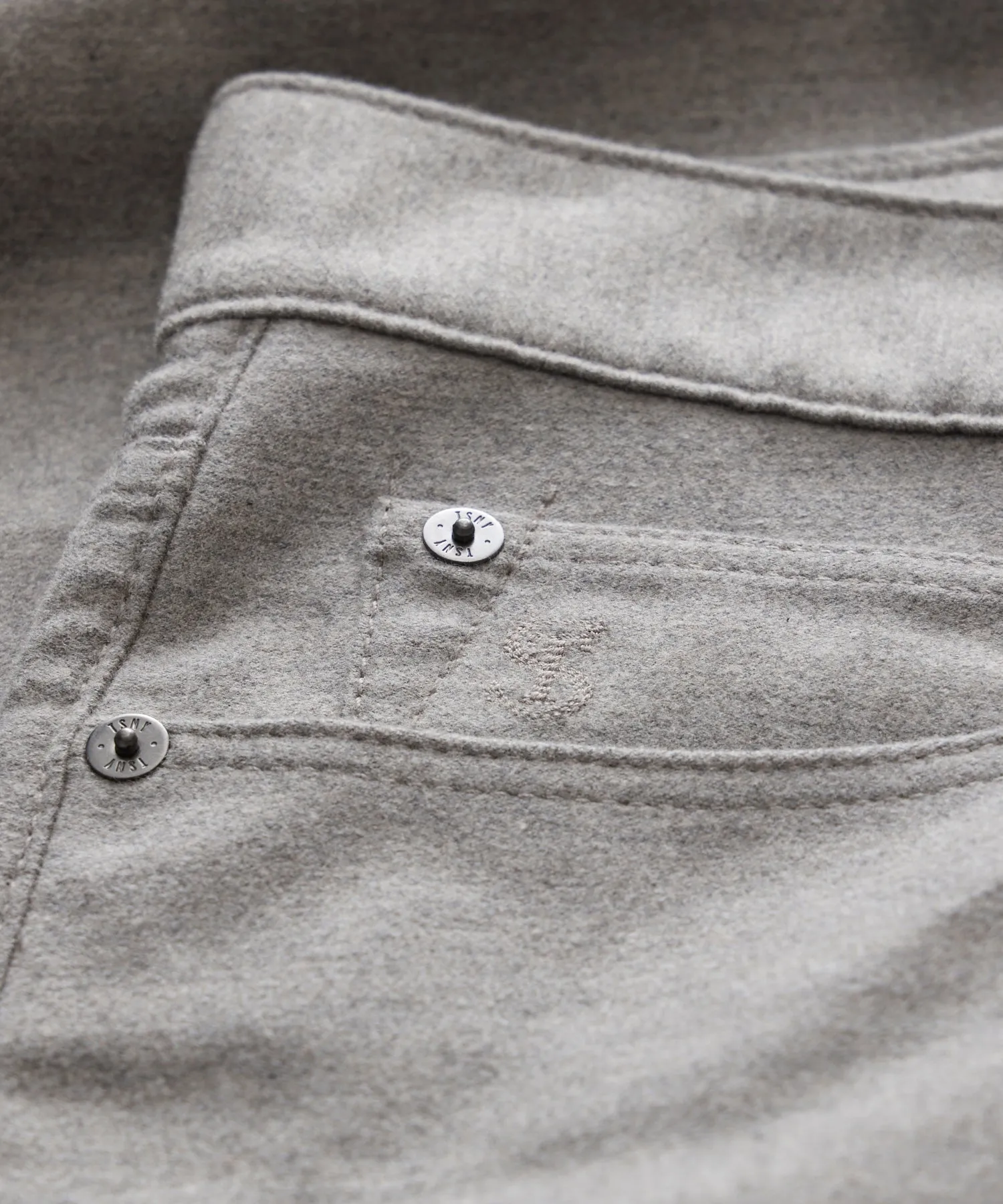 Slim Fit 5-Pocket Camelhair Pant in Graystone