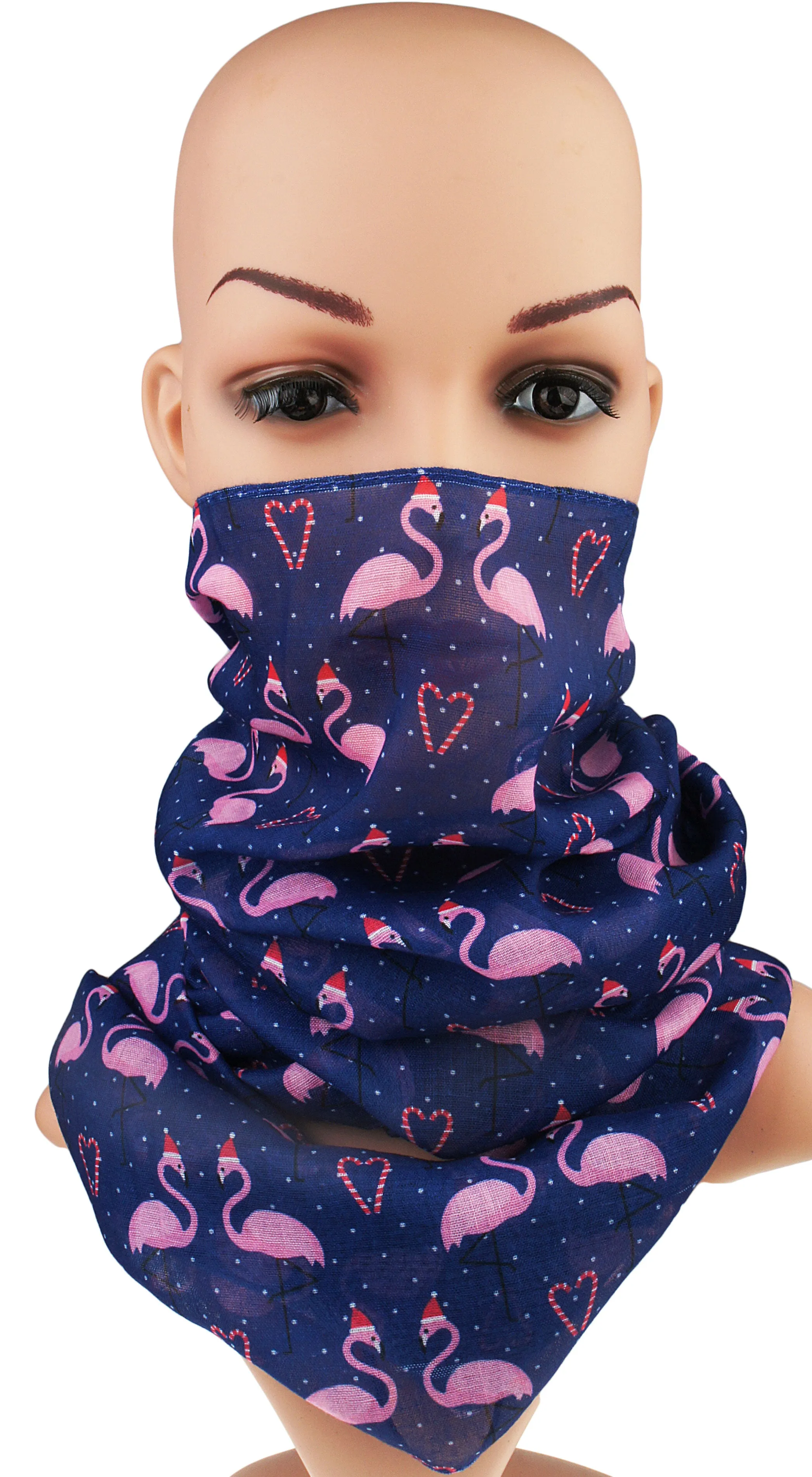 Soft Lightweight Christmas Holiday Sheer Infinity Scarf for Women Girls