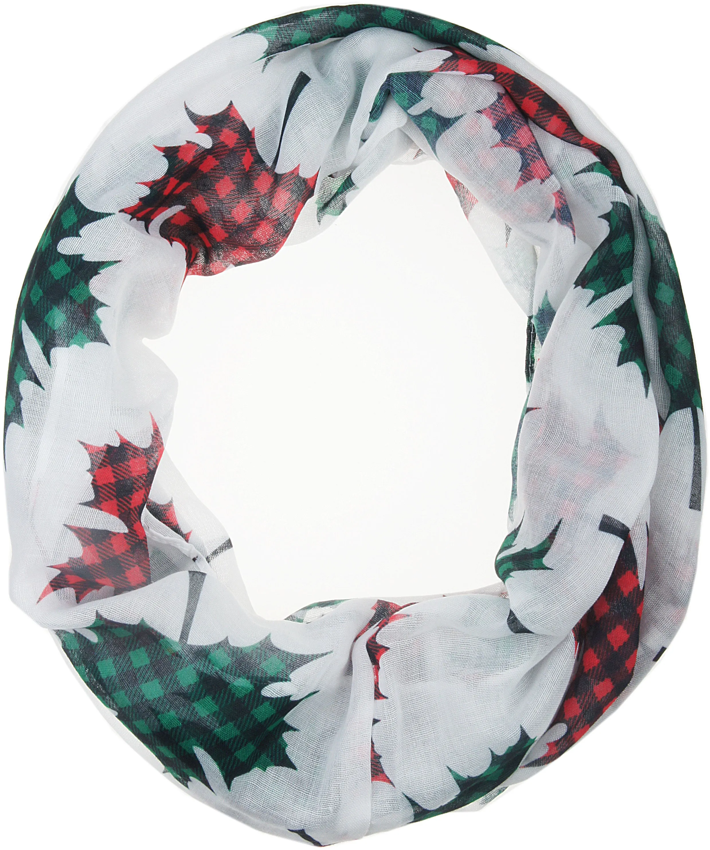 Soft Lightweight Christmas Holiday Sheer Infinity Scarf for Women Girls