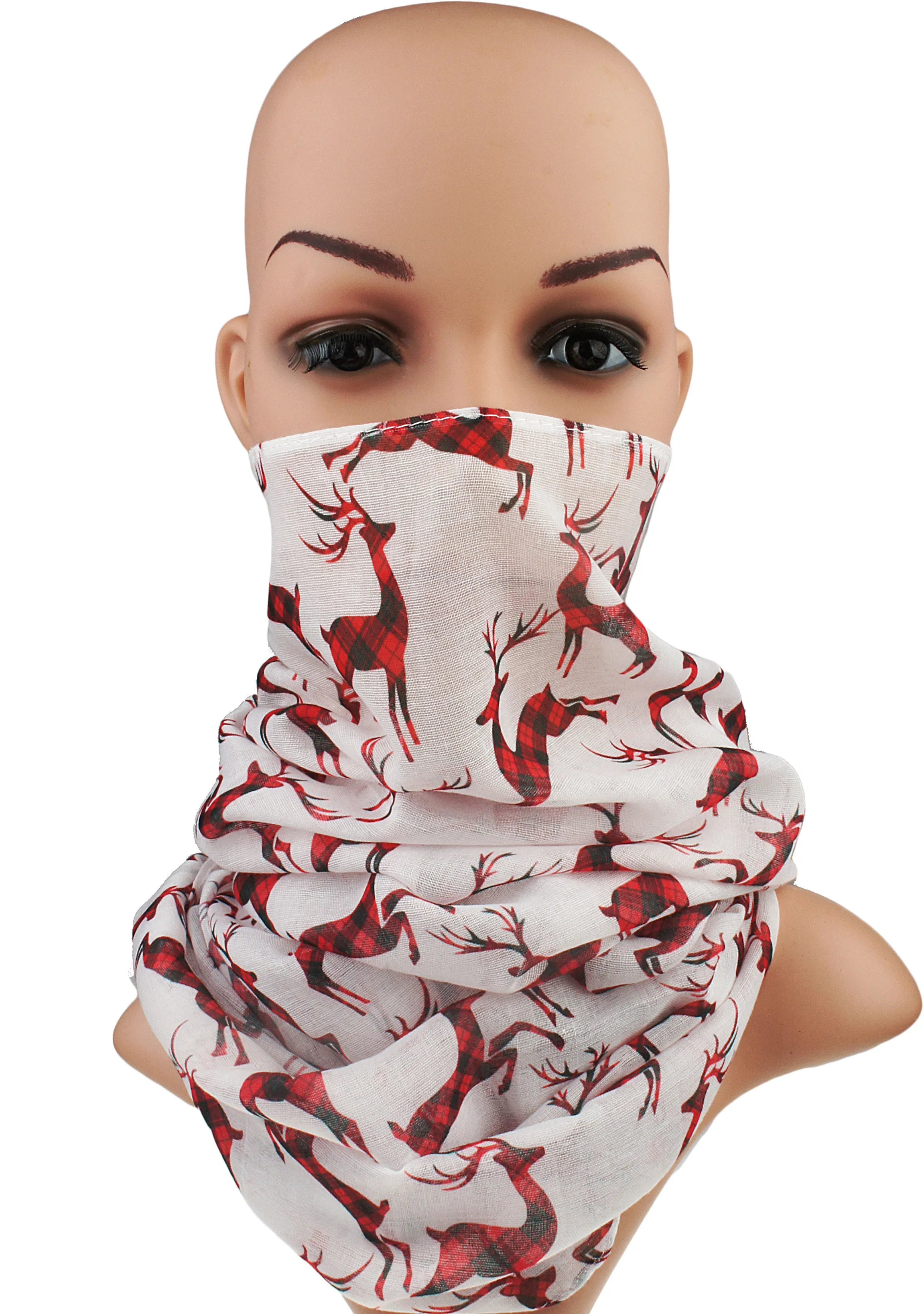 Soft Lightweight Christmas Holiday Sheer Infinity Scarf for Women Girls