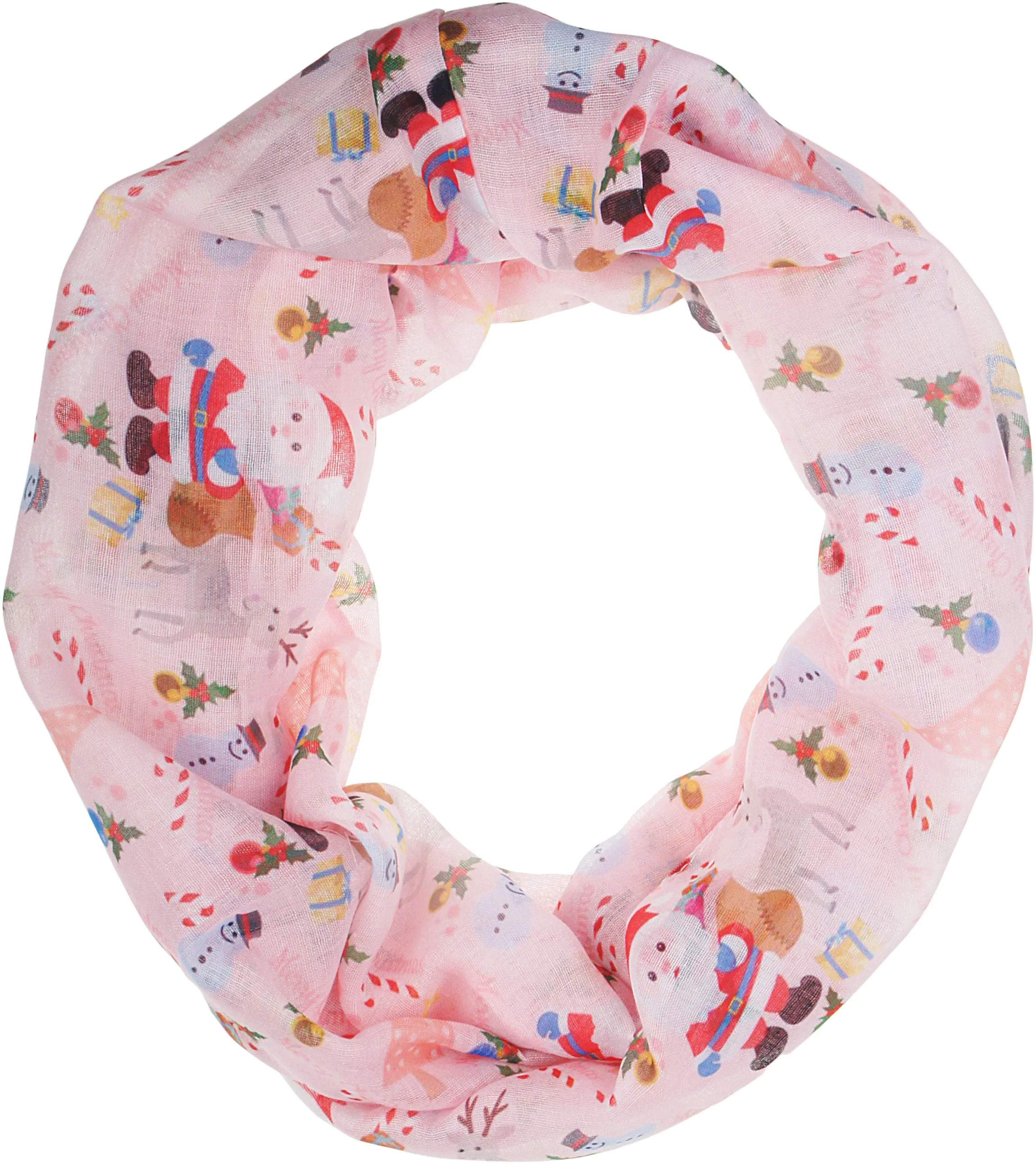 Soft Lightweight Christmas Holiday Sheer Infinity Scarf for Women Girls