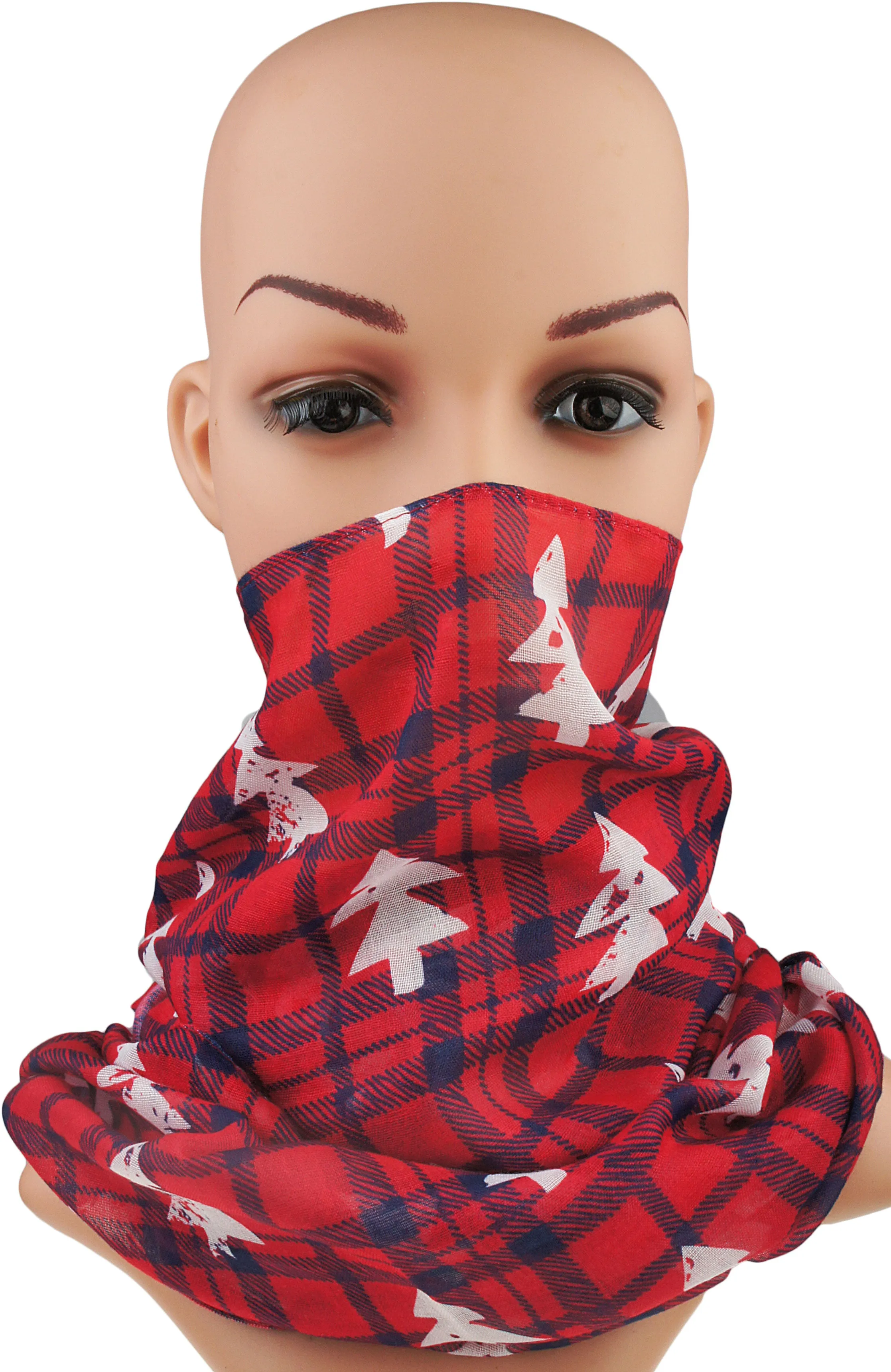 Soft Lightweight Christmas Holiday Sheer Infinity Scarf for Women Girls