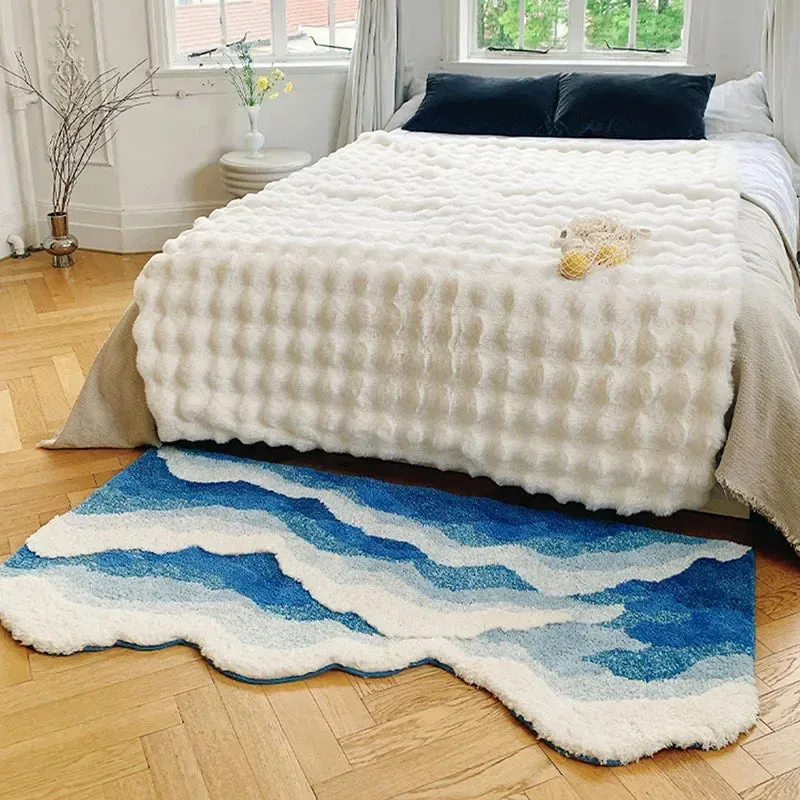 Soft Surf Anti-Slip Plush Wave Rug