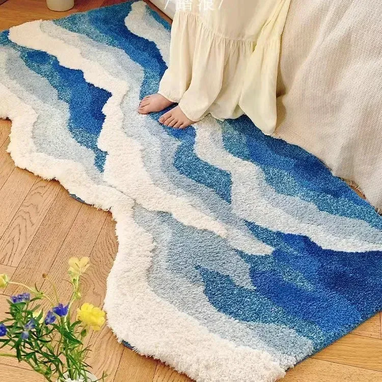 Soft Surf Anti-Slip Plush Wave Rug