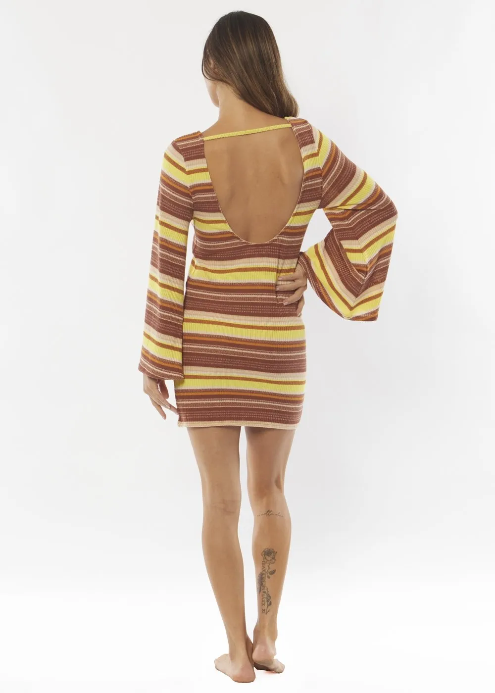 Sunny Escape Knit Ls Dress