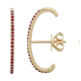 Suspender Cuff Ruby Stud Earring