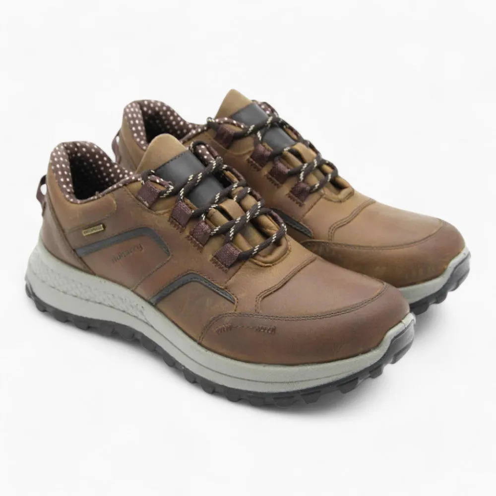 Tan Leather Waterproof Men's Shoes with Laces - Dubarry Colorado