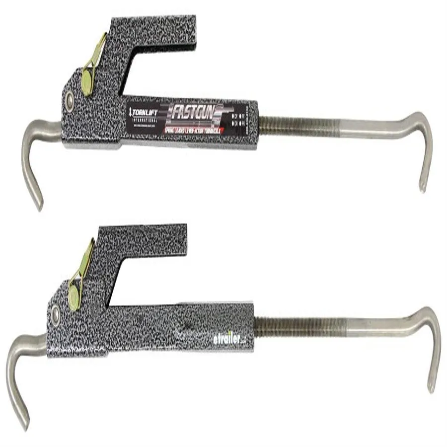 TorkLift FastGun Turnbuckles Bed-Mountedr Tie-Downs - Stainless - Gray - Qty 2