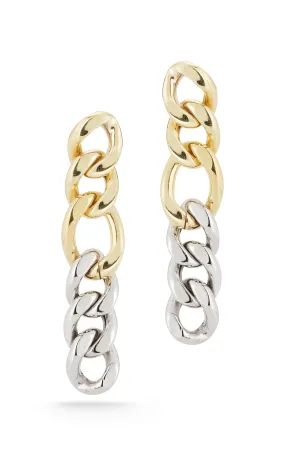 Two Tone Large Link Earring