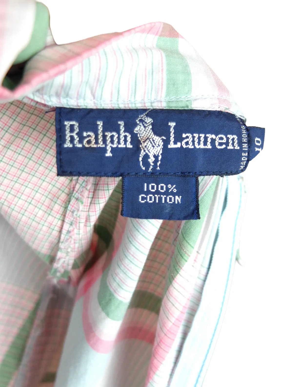 Vintage 80s Ralph Lauren Preppy Cottage Prairie High Waisted Pastel Pink & Green Check Print Ruffled Floor Length Cotton Maxi Skirt | 27 Inch Waist