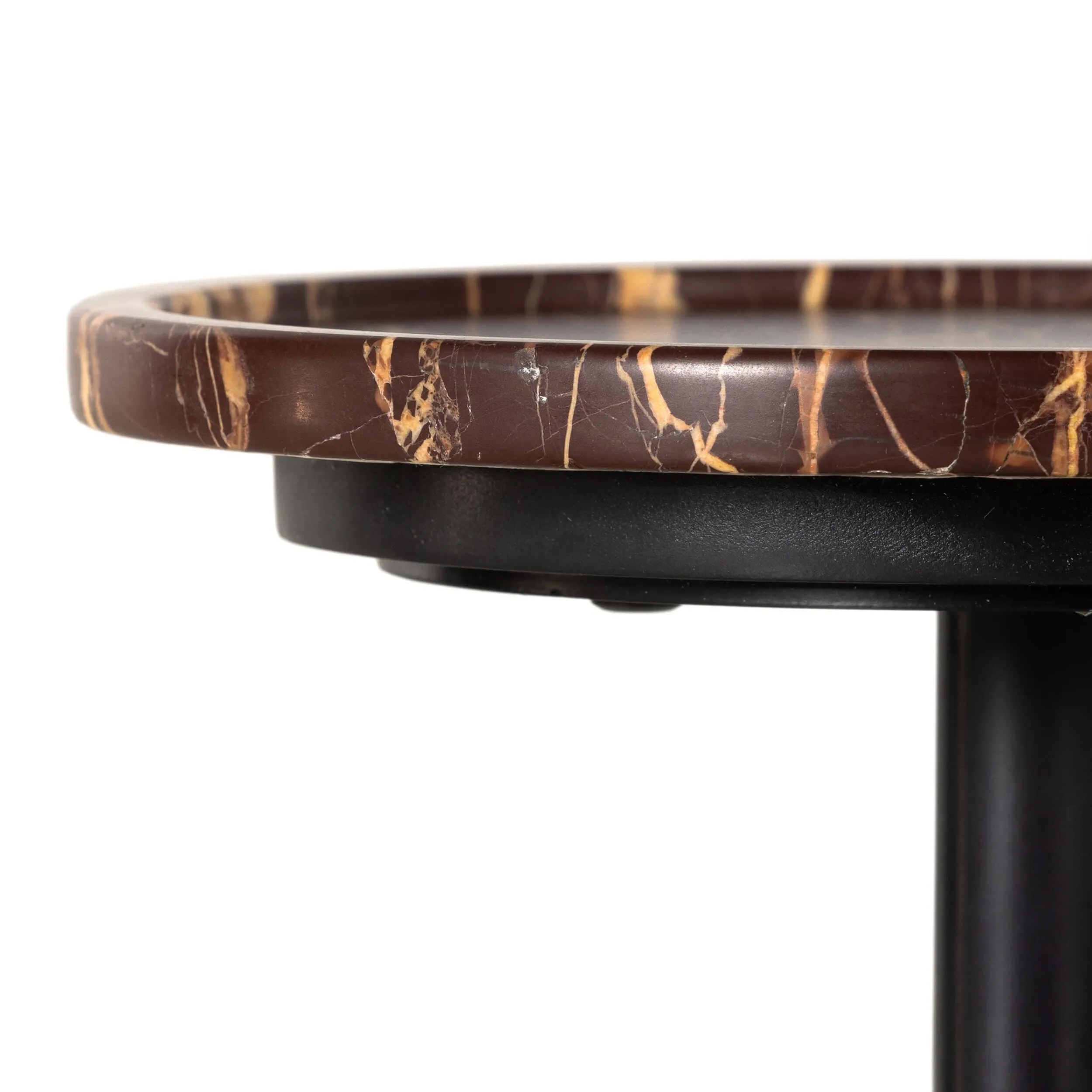 Viola Accent Table, Merlot Marble